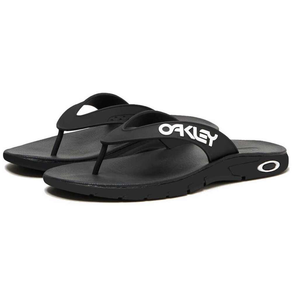 Oakley Men's Black B1b Logo Slip-On Beach Casual Flip-Flop Sandal Size 11